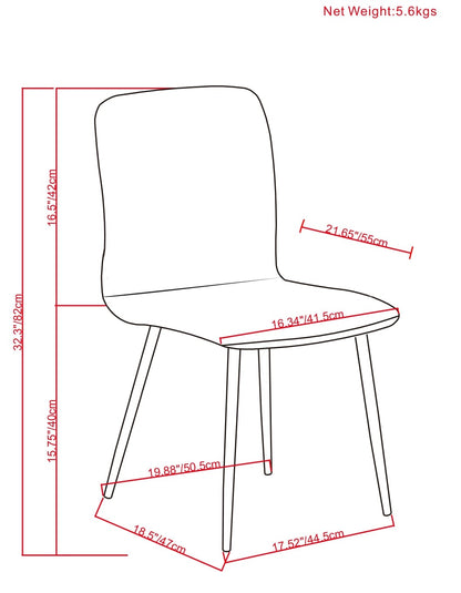 Dark Gray Wood Dining Chairs - Set of 2