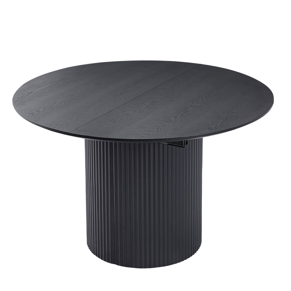 Black MDF Expandable Dining Table for Modern Kitchen Dining Room for Living Room