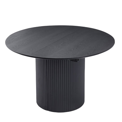 Black MDF Expandable Dining Table for Modern Kitchen Dining Room for Living Room
