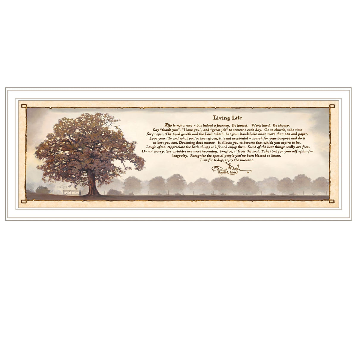 White Framed Bonnie Mohr Print Wall Art