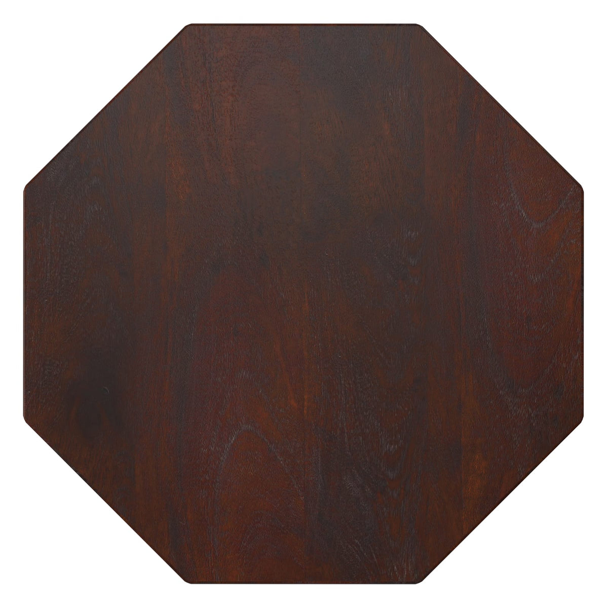 Kurt Side Table - Walnut Brown Geometric Accent Table for Living Room
