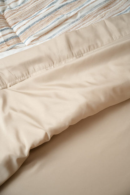 Omne Sleep 4-Piece Khaki Microplush Sheet Set - King Size