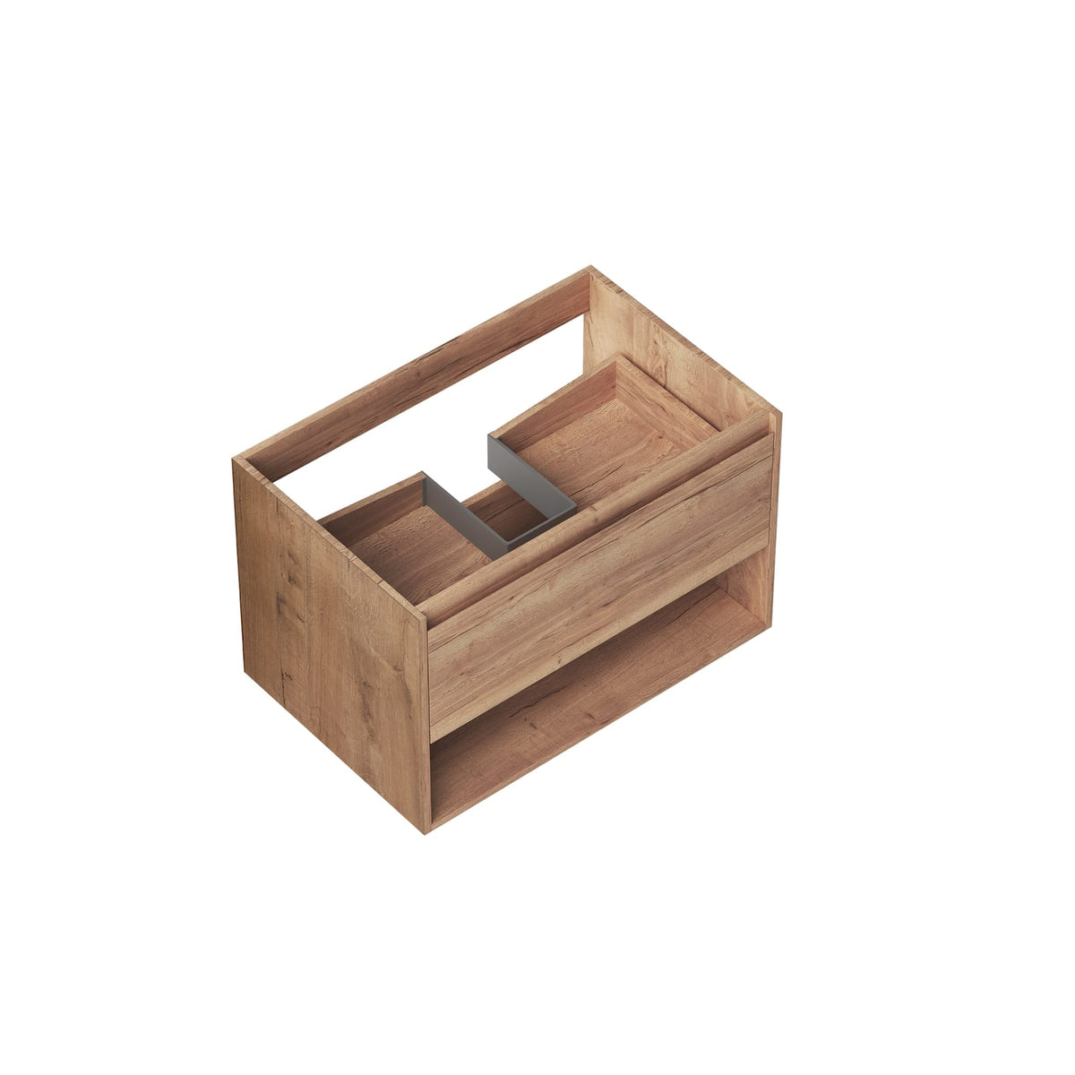 29" Wide Bathroom Wall Cabinet - Oak Plywood Storage