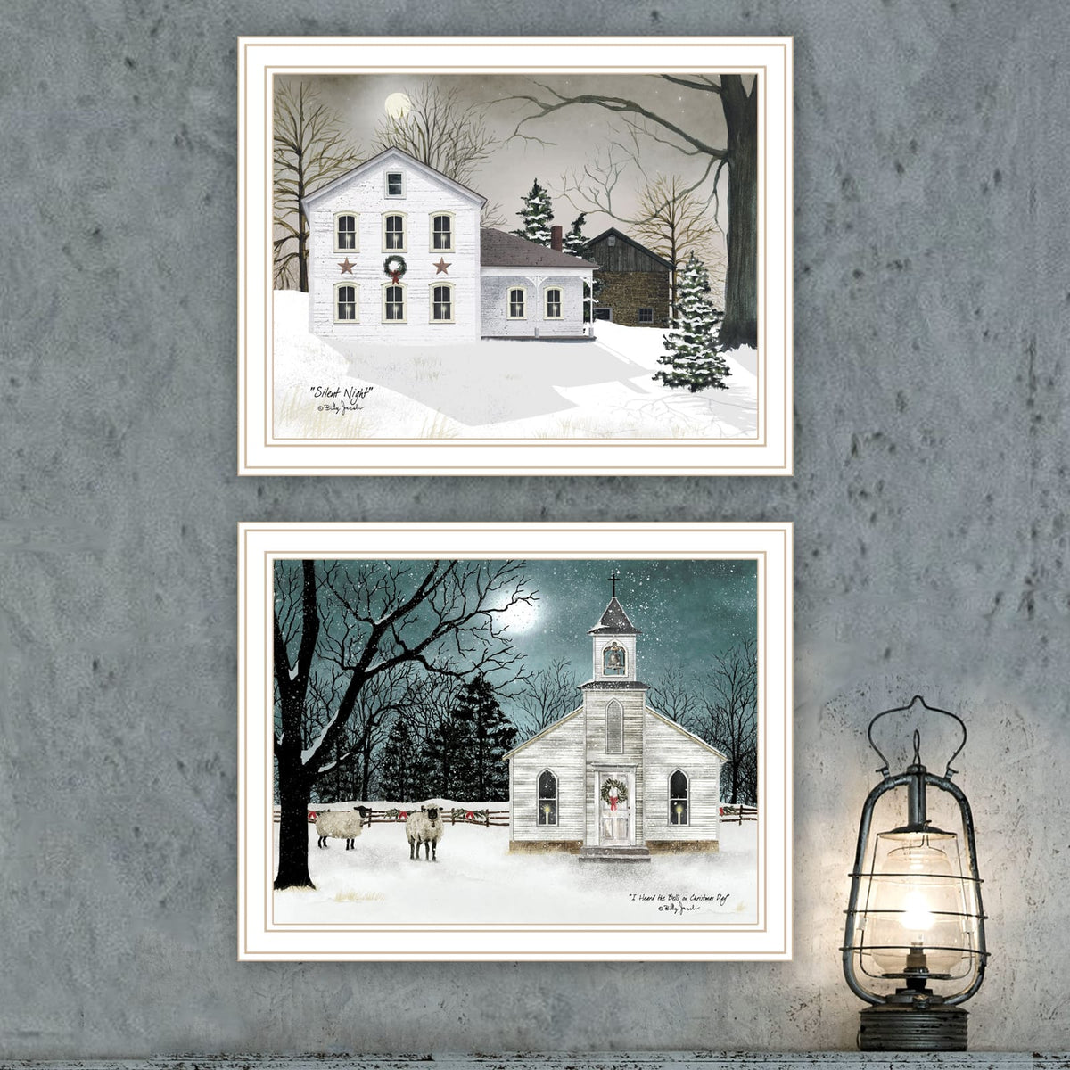 Multi-Colored Wood & Paper Wall Art - 2 Piece Vignette