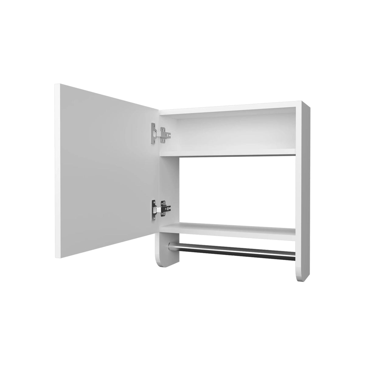 White Medicine Cabinet with Mirror - Bathroom Storage