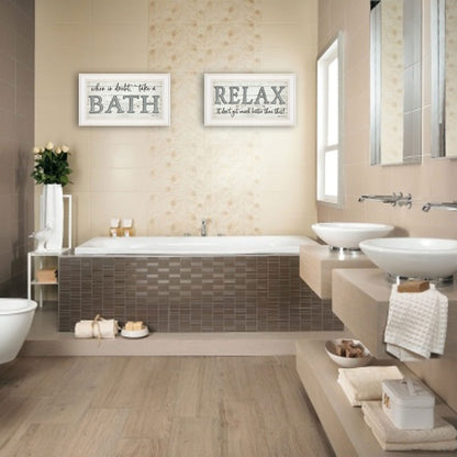 Trendy Decor 4U "Bath Relax" Framed Wall Art - Multicolor Paper