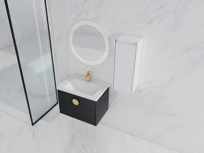 Black Chestnut Bathroom Vanity - Storage Sink Cabinet