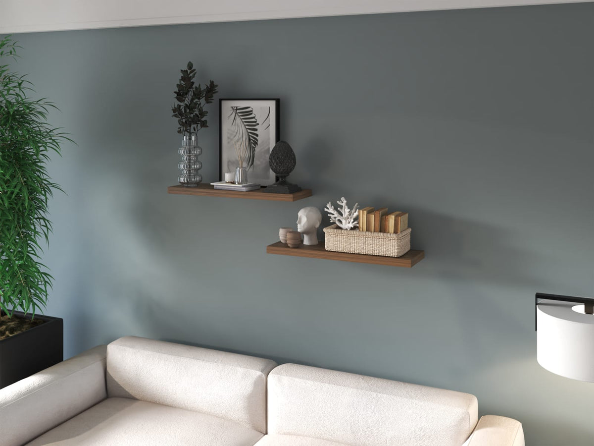 Mahogany Floating Shelves - Set of Two