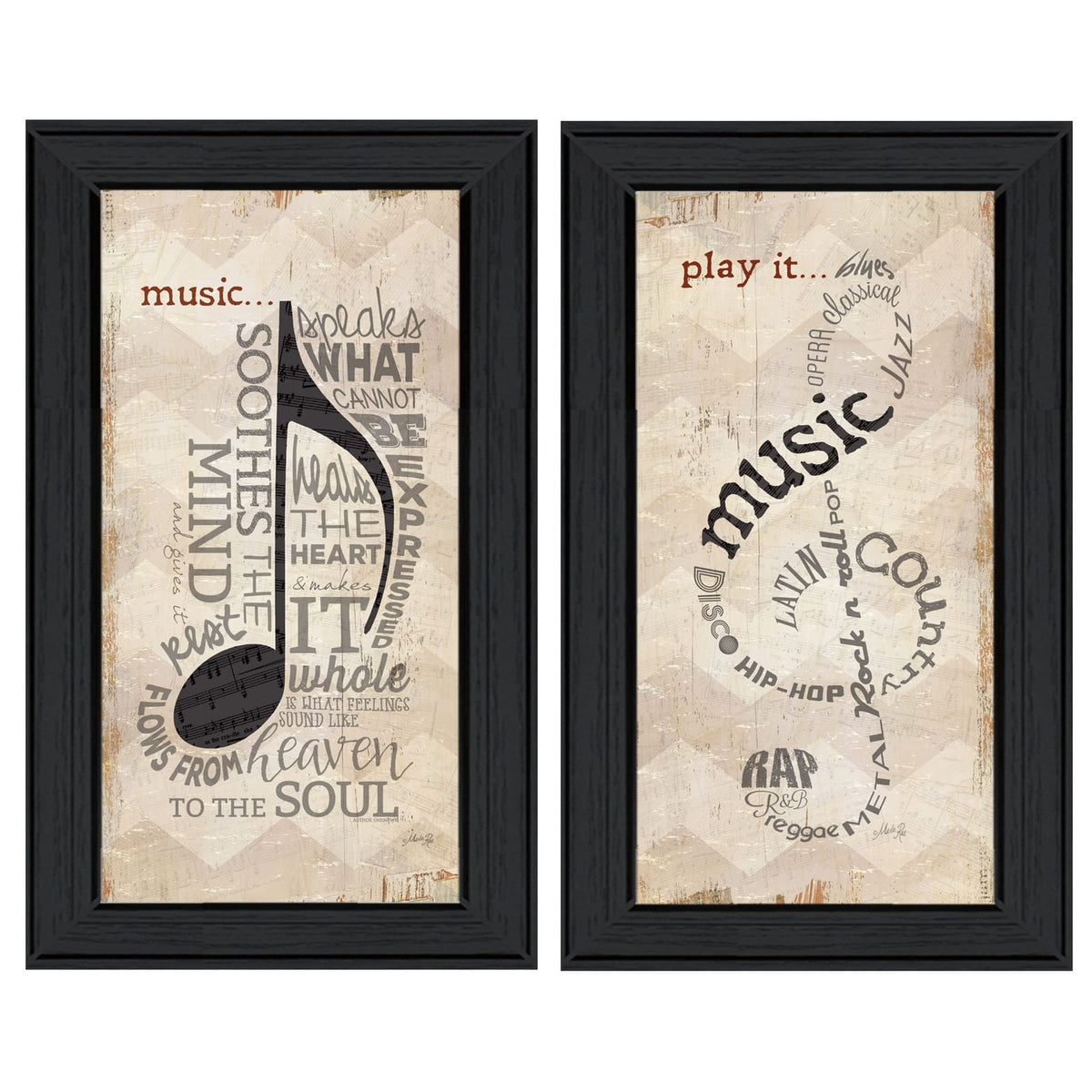 Small Black Music Wall Decor for Bedroom