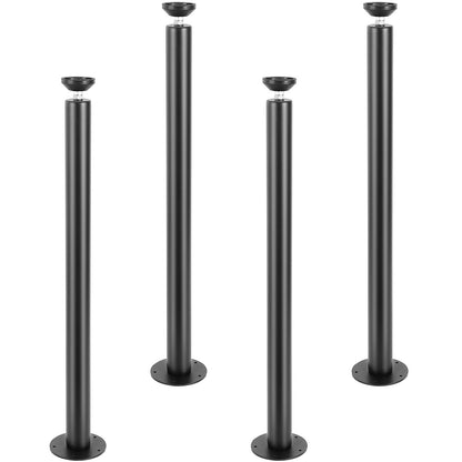 Heavy Duty 28 Inch Adjustable Desk Legs - Set of 4, Steel