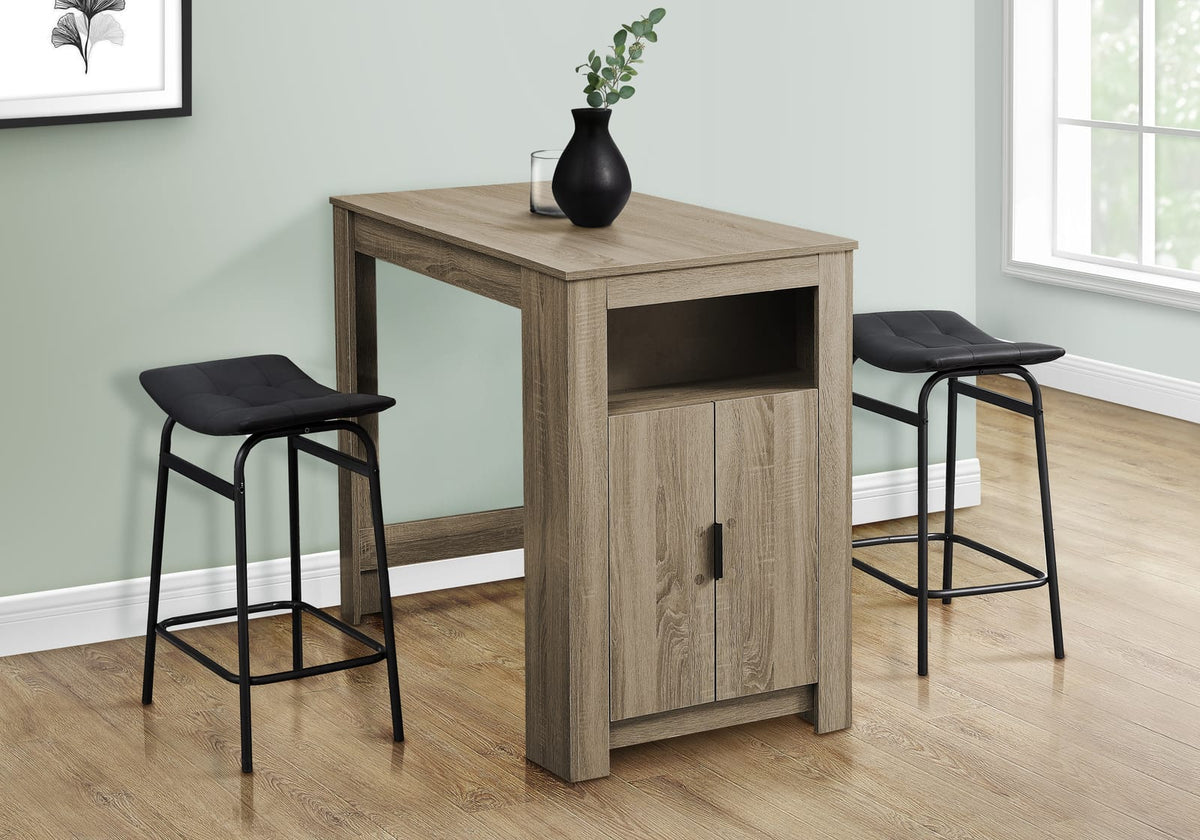 Dining Table, 48" Rectangular, Counter Height - Taupe MDF