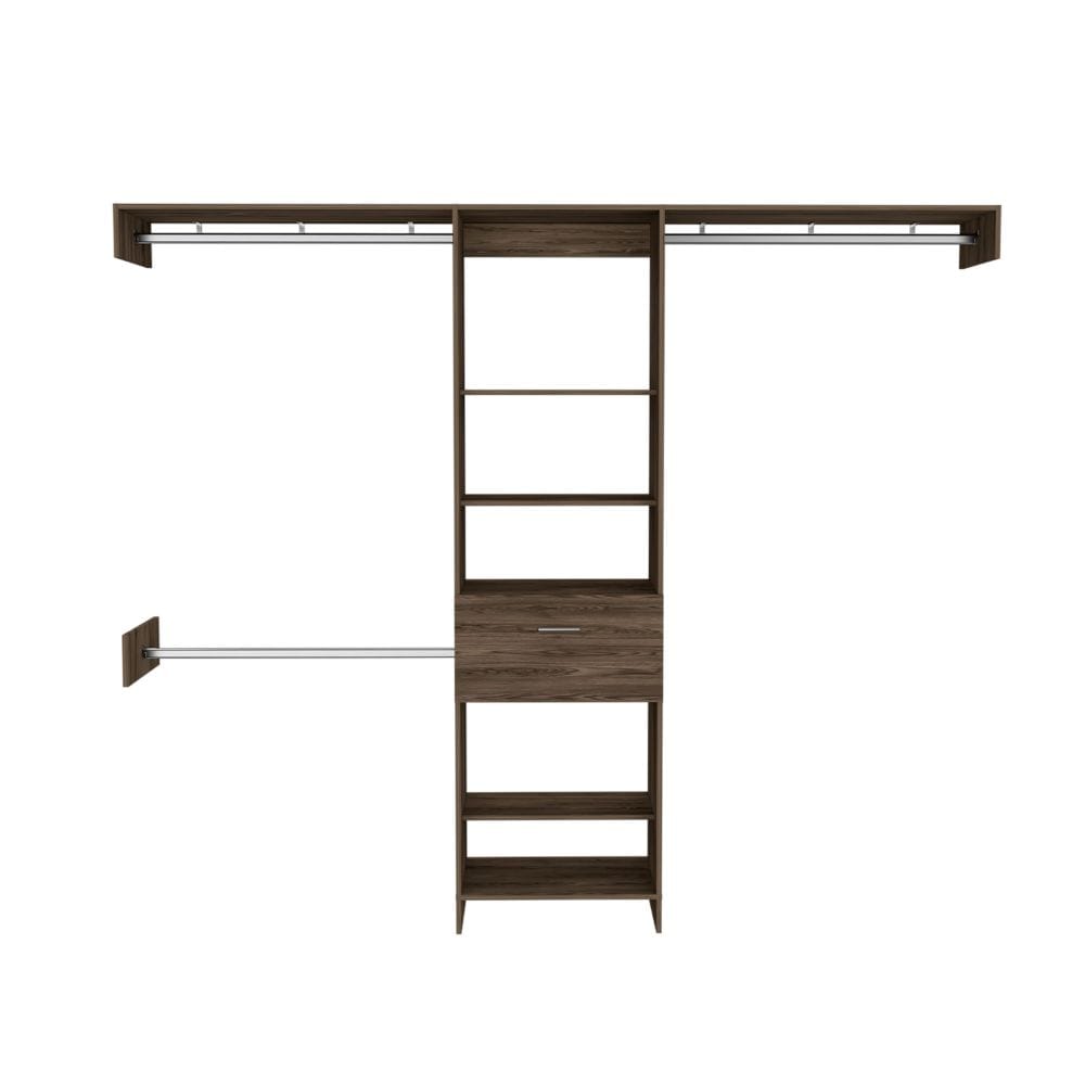 Brown Bedroom Storage Unit - 98.4'' Wide