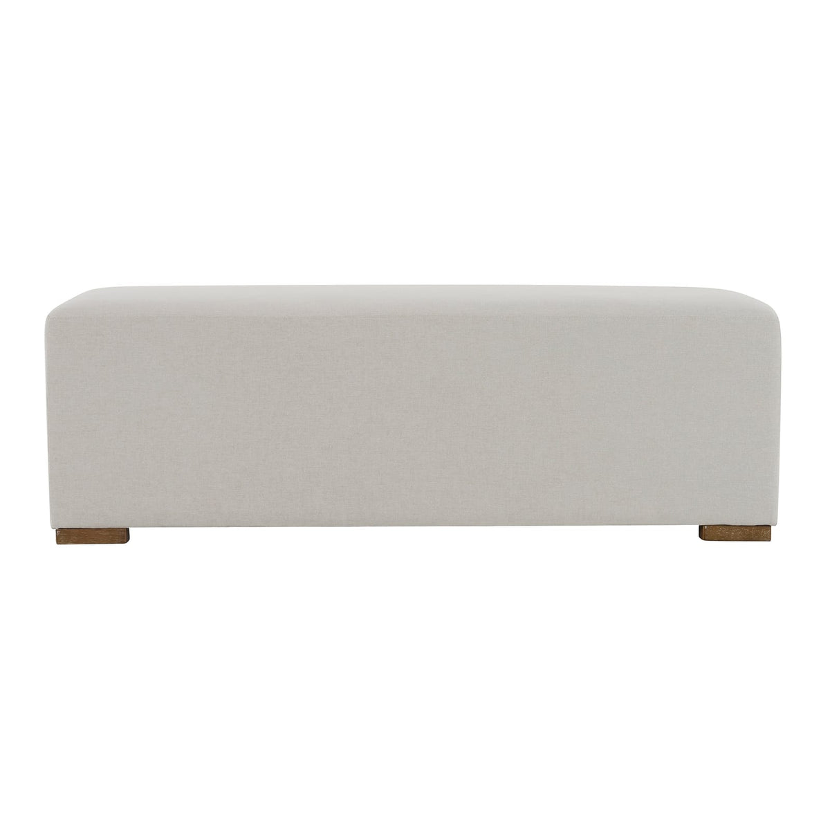 White Rectangle Ottoman - 50" x 20" Wood Frame for Living Room