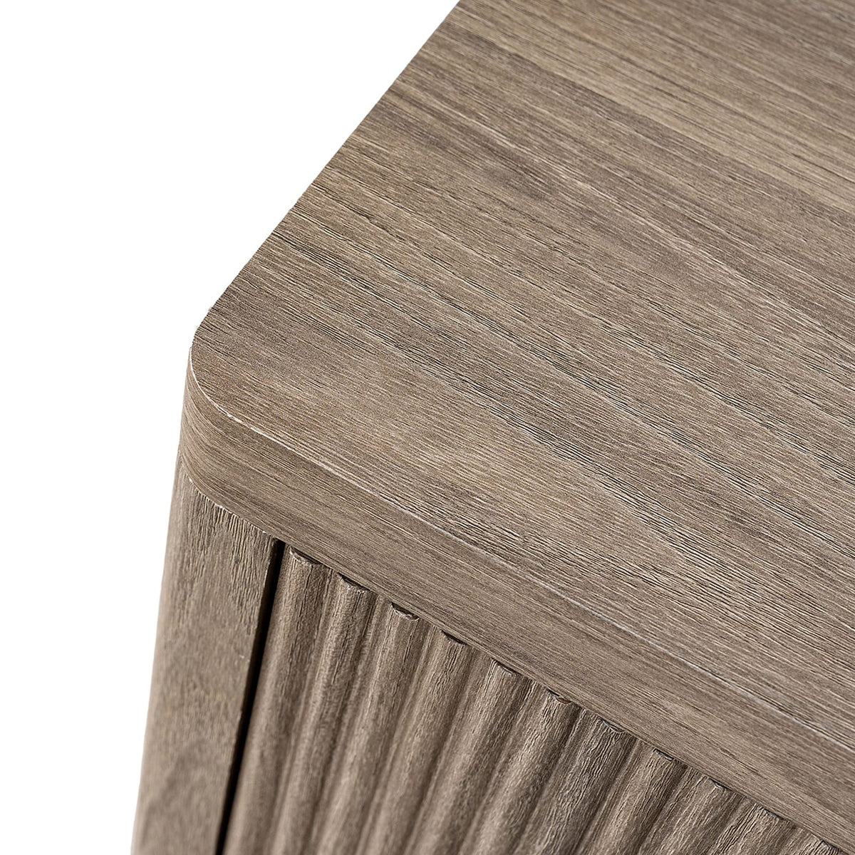 Ash Brown Nightstand with Drawer Storage - Large Modern Side Table
