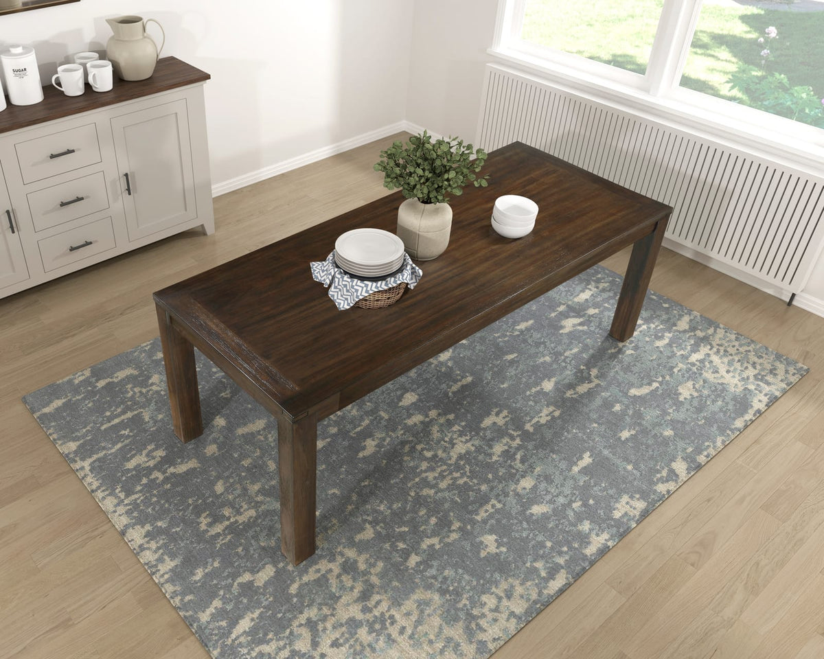 Modern Dark Brown Wood Dining Table Seats 8 for Kitchen & Dining