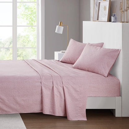 Blush Polyester Queen Sheet Set - 4 Piece