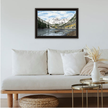 Wood & Paper Framed Wall Art - Multi Color Bedroom Decor