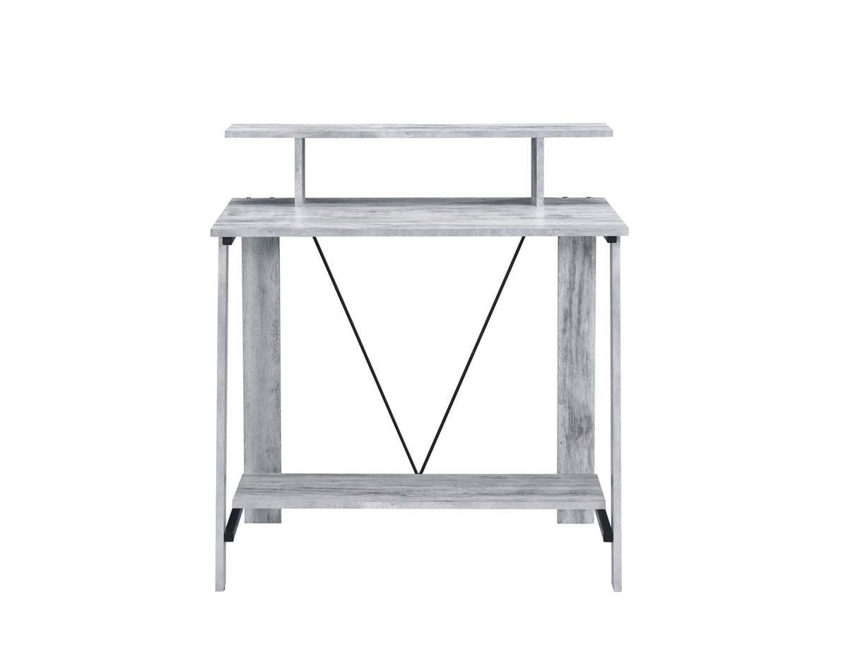 Nypho Antique White & Black Writing Desk - Work From Home Storage