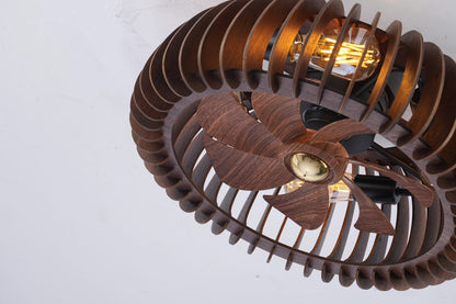 20 inch Wood Ceiling Fan Light with Remote Control for Bedroom