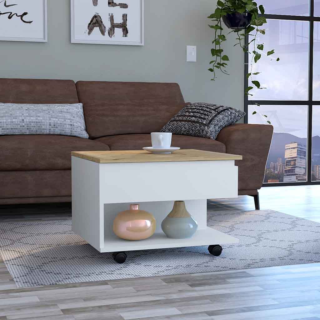 Luanda Lift Top Coffee Table - Multicolored Storage Desk
