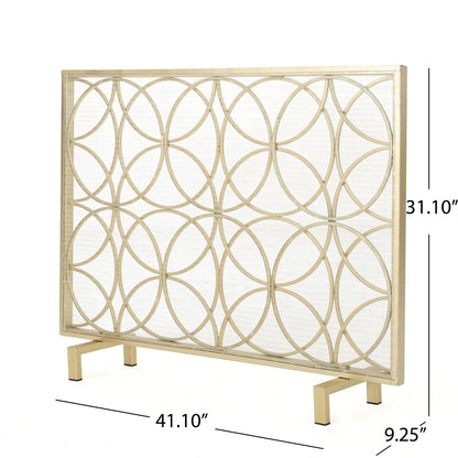 Gold Iron Fire Screen - Outdoor Garden Shade