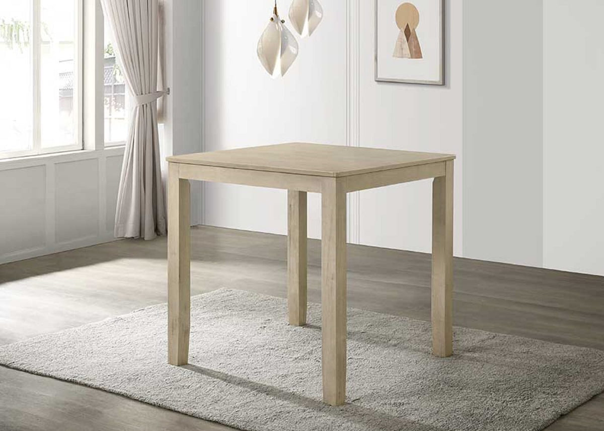 Cream Square Dining Table Set with 5 Chairs