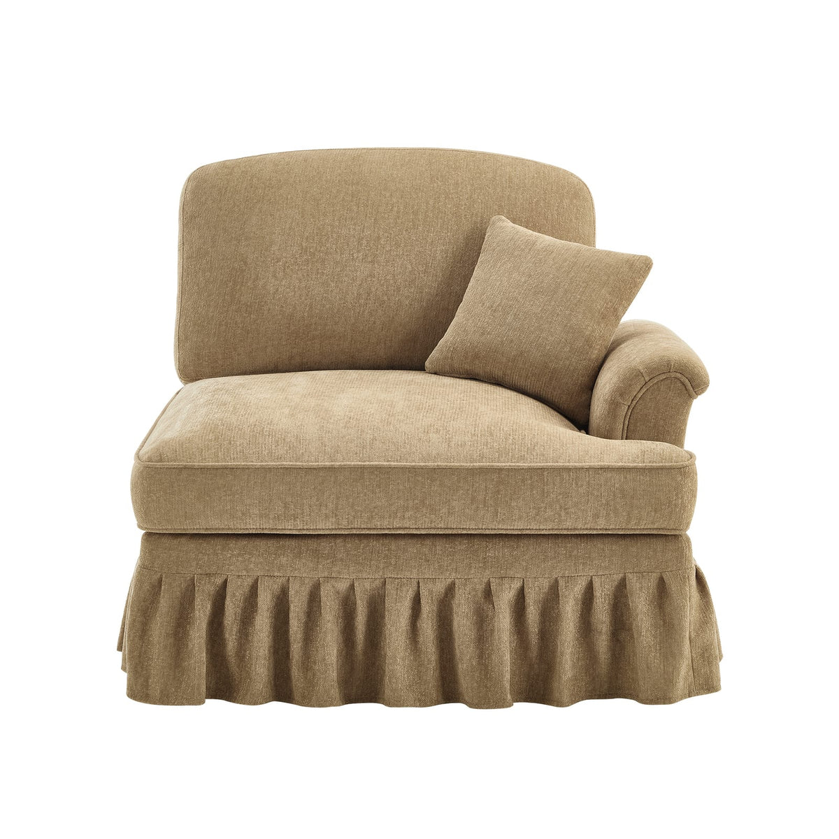 Light Coffee Chenille Sofa - 1 Seat for Living Room