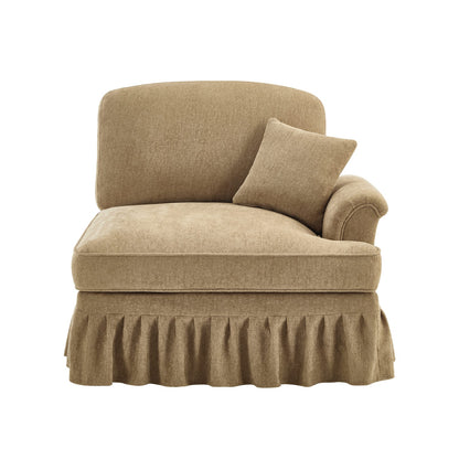 Light Coffee Chenille Sofa - 1 Seat for Living Room