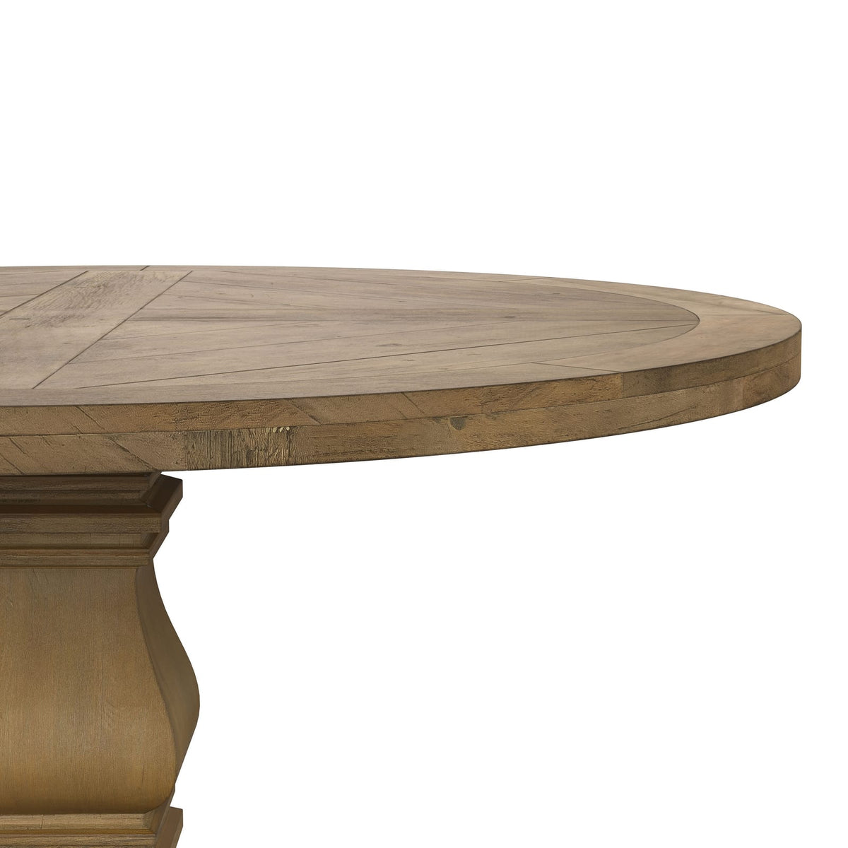Rhea Rustic Honey Round Wood Dining Table - Seats 4