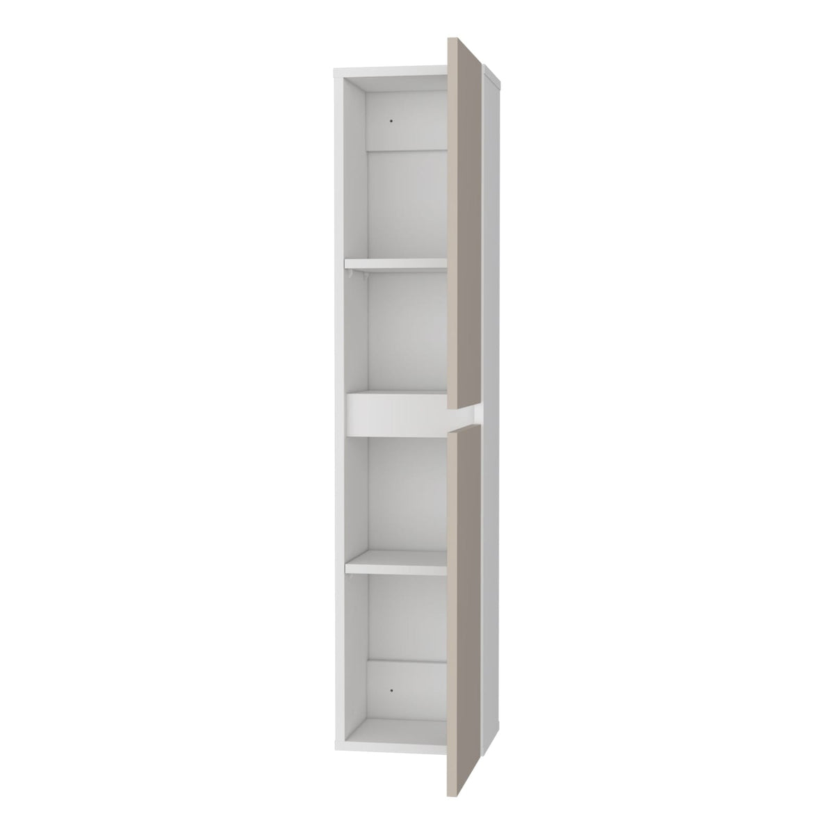 Light Beige & White 2-Door Wall Cabinet - Bathroom Storage