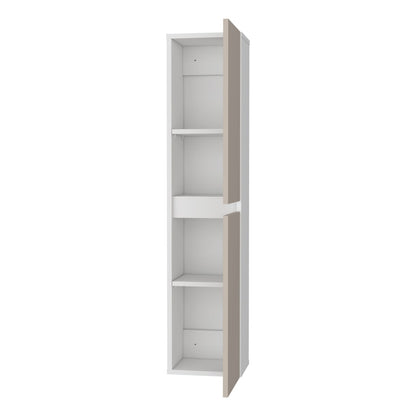 Light Beige & White 2-Door Wall Cabinet - Bathroom Storage