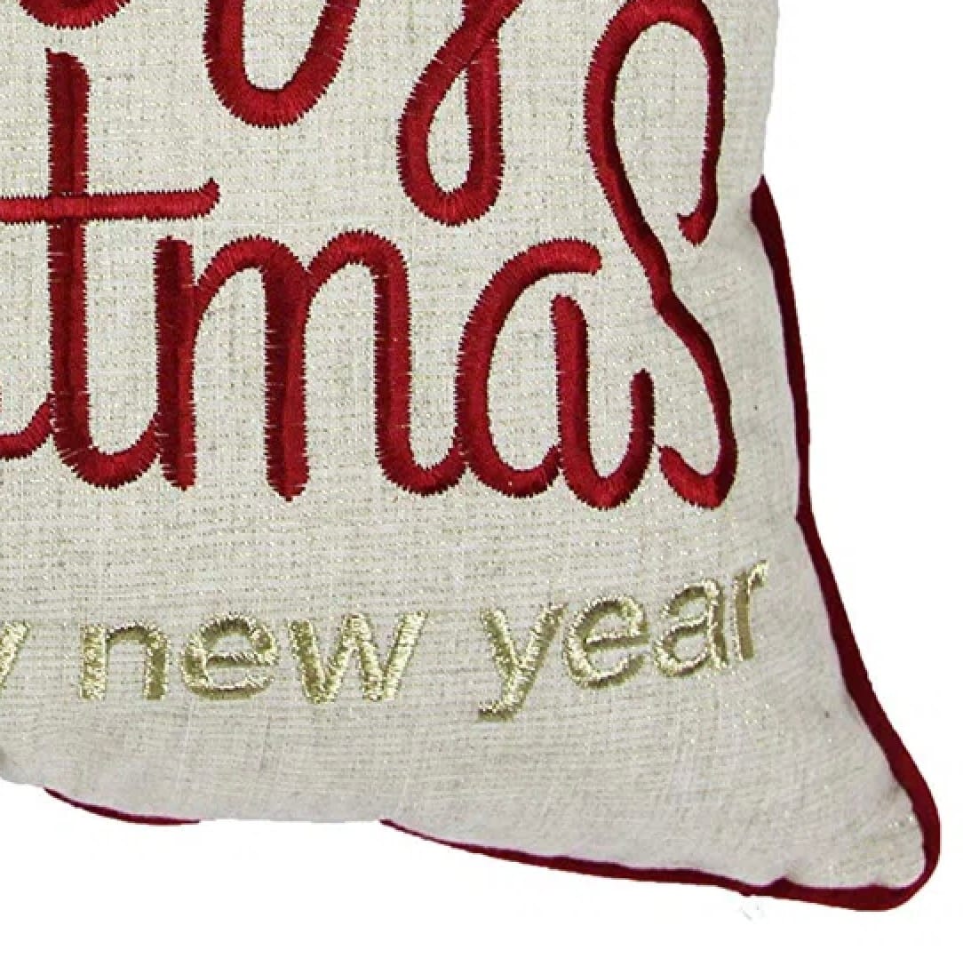 Gold Reindeer Christmas Throw Pillow 20x20 - Polyester Insert Set