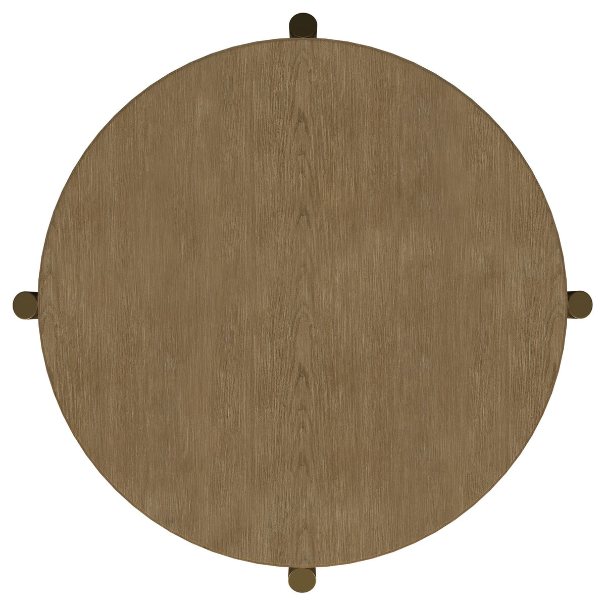Sand Wash Round End Table with Storage Shelf for Living Room