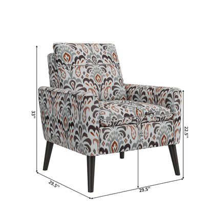 Multi-Colored Polyester Accent Chair - 29.5" for Living Room