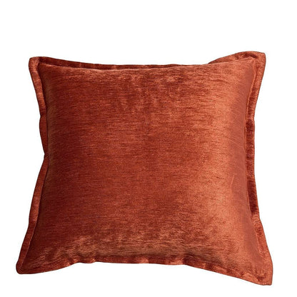 Reddish Brown Polyester Velvet Throw Pillow 20x20