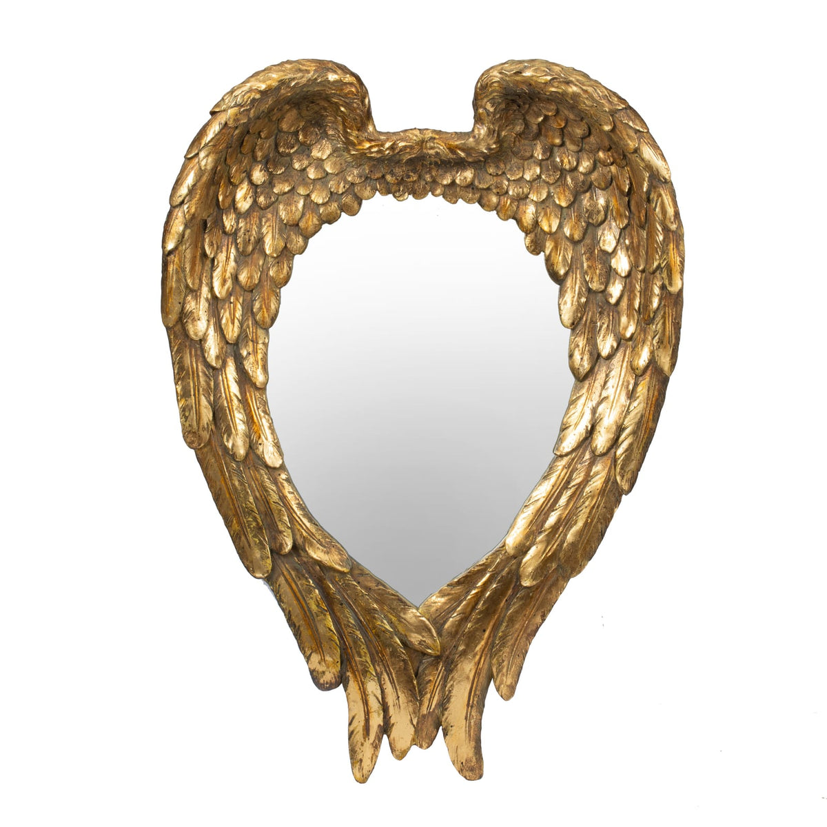 22" x 16" Golden Wing Accent Mirror - Resin Wall Decor