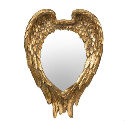 22" x 16" Golden Wing Accent Mirror - Resin Wall Decor