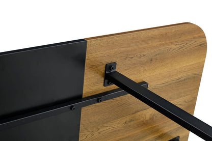 Black Wood Dining Table - 60" Modern Tabletop