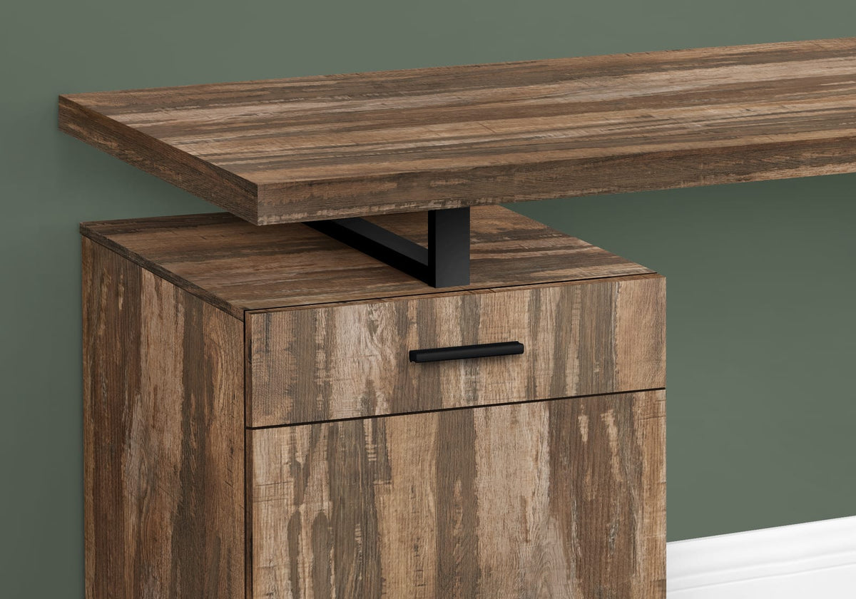 Brown Computer Desk with Storage Drawers - 47.25" L