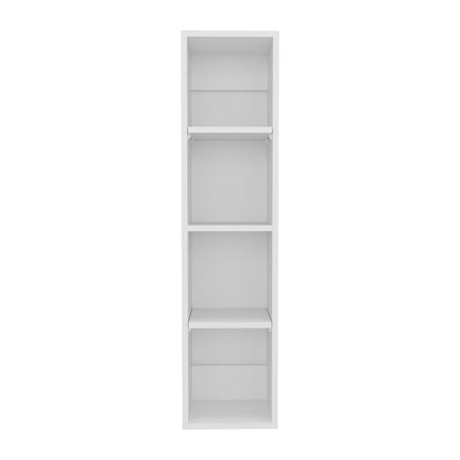 Tall White Wall Cabinet - 4 Shelves Bathroom Storage