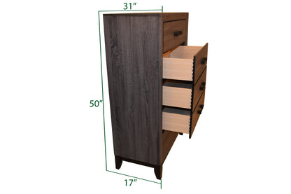Gray 5-Drawer Chest - Modern Bedroom Dresser