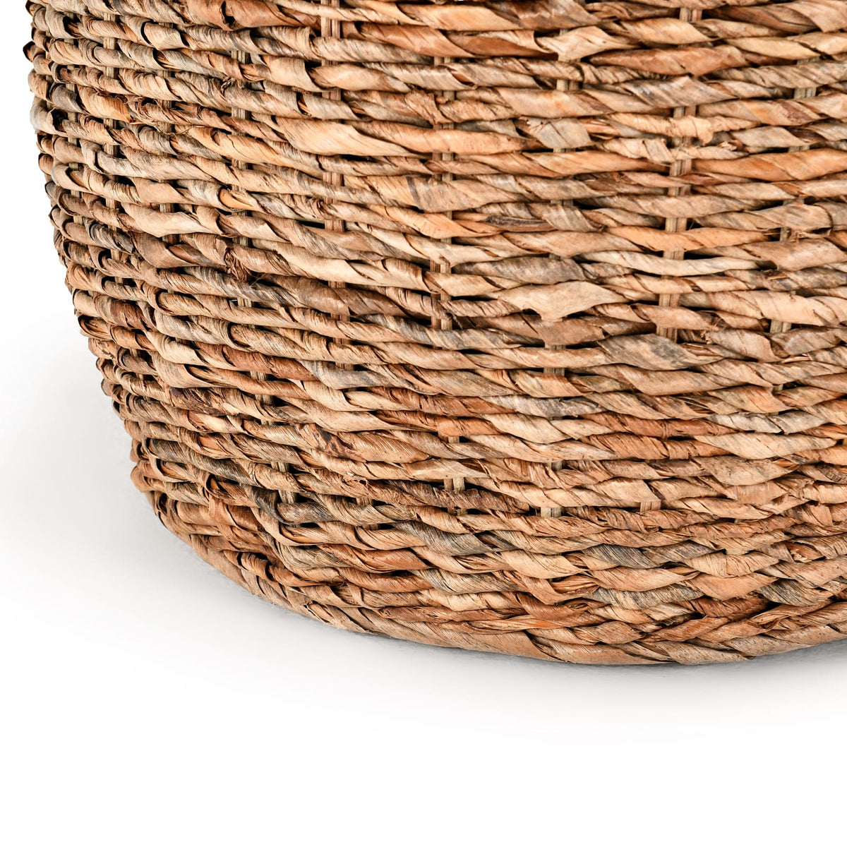 Round Rattan End Table - 19 Inch Diameter for Living Room