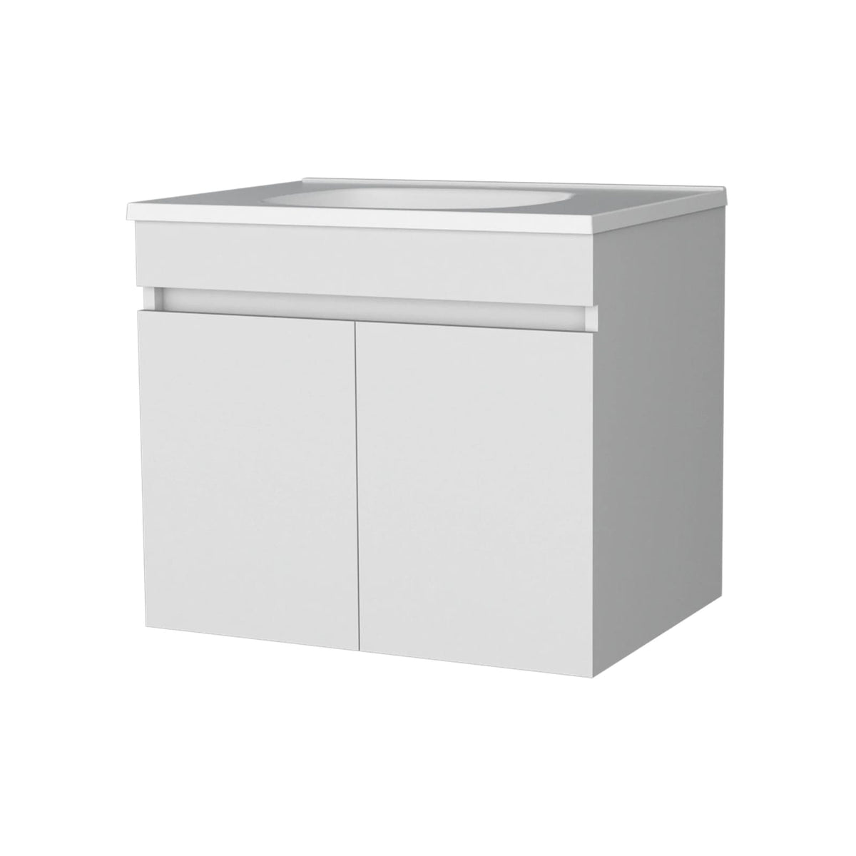 White Particle Board Bathroom Vanity with Storage for Renovation
