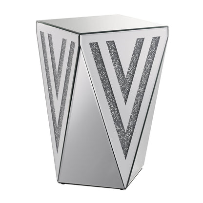 Silver Triangular Mirror Coffee Table for Living Room & Bedroom