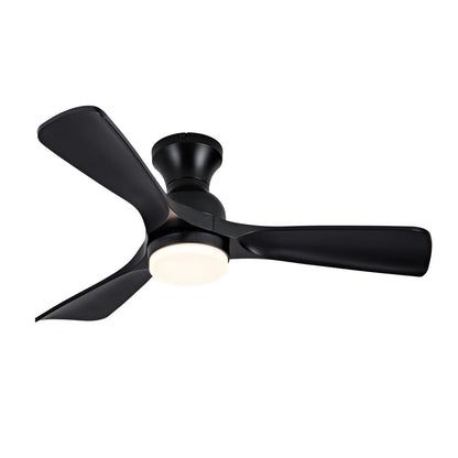 42 Inch Black Ceiling Fan with LED Light - Remote Control