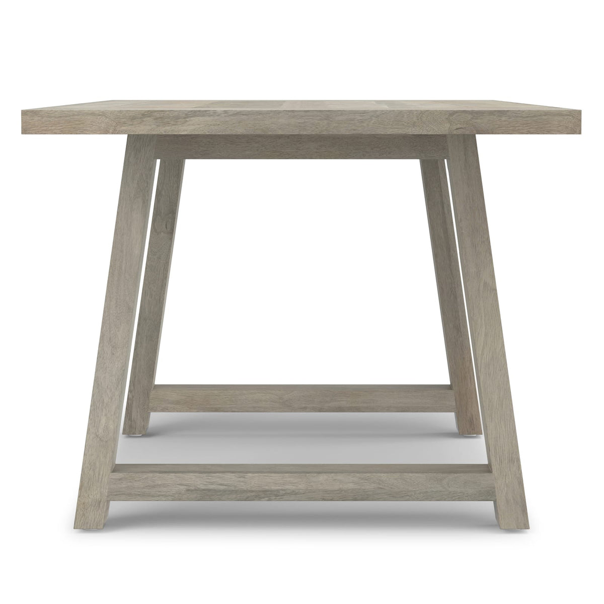 White Wood Dining Table - Seats Six