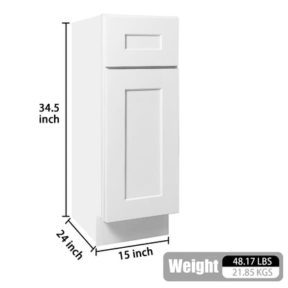15" White Shaker Cabinet - Storage & Organization