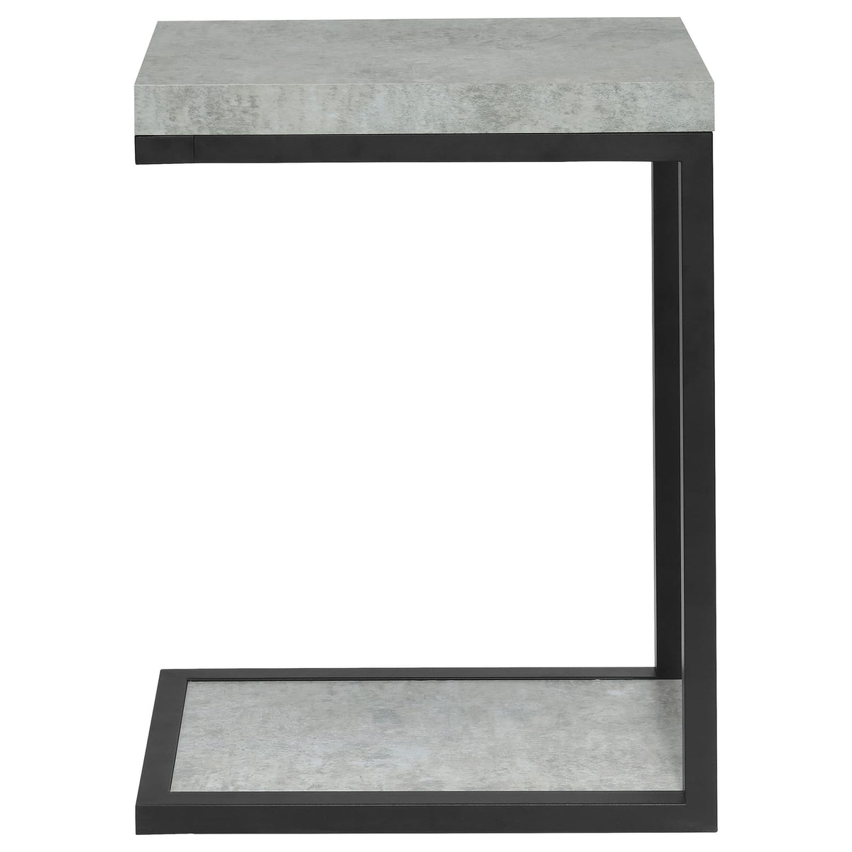 Cement and Black Snack Table - Industrial Style