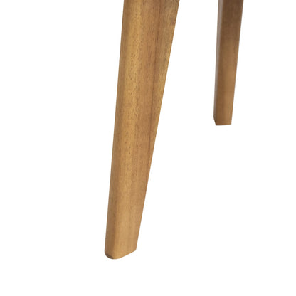 Natural Wood Round End Table for Garden or Poolside Patio Decor