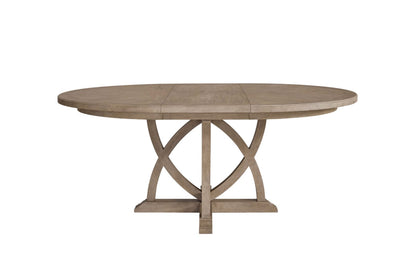 Round Expandable Dining Table Set - 4 Chairs, Sand Finish